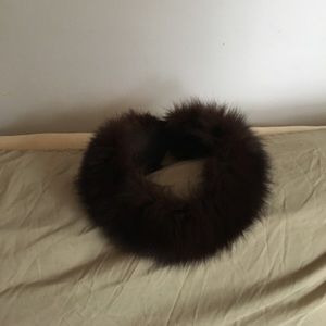 Mink fur head band